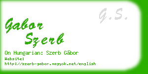 gabor szerb business card